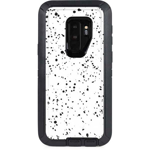 White Speckle Otterbox Defender Galaxy Skin