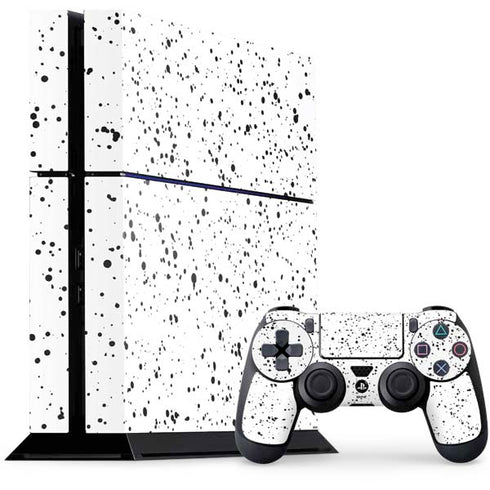 White Speckle PS4 Console and Controller Bundle Skin