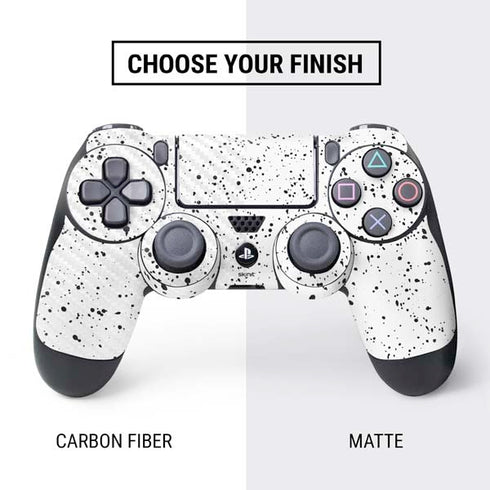 White Speckle PS4 Controller Skin
