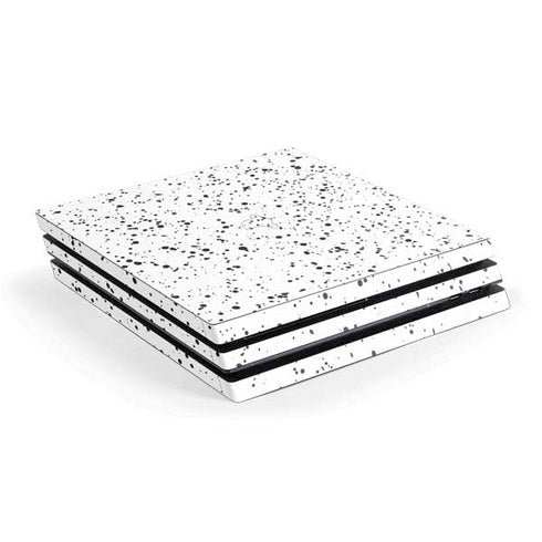 White Speckle PS4 Pro Console Skin