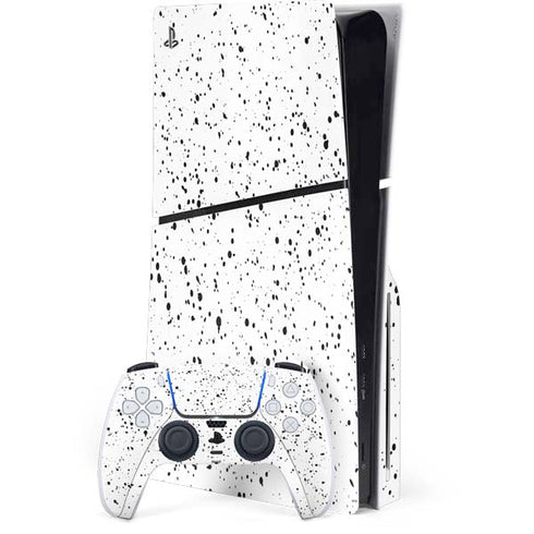White Speckle PS5 Slim Disk Bundle Skin