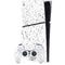 White Speckle PS5 Slim Digital Edition Bundle Skin