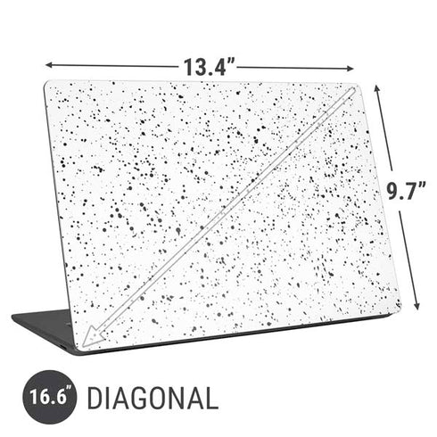 White Speckle Universal Laptop 16.6in (13.4 x 9.7in) Skin
