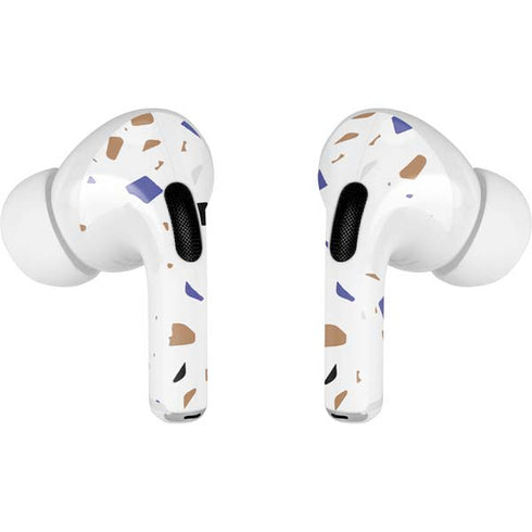 White Terrazzo AirPods Pro 2nd Gen Skin
