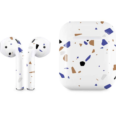 White Terrazzo Apple AirPods Skin