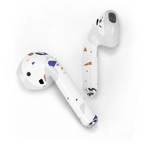 White Terrazzo Apple AirPods Skin
