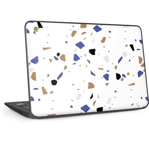 White Terrazzo HP Chromebook Skin