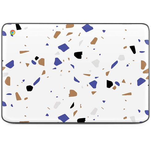 White Terrazzo HP Chromebook Skin