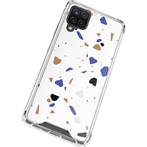 White Terrazzo Galaxy A12 Clear Case