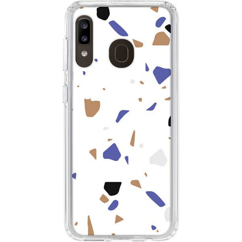 White Terrazzo Galaxy A20 Clear Case