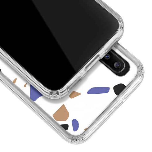 White Terrazzo Galaxy A20 Clear Case