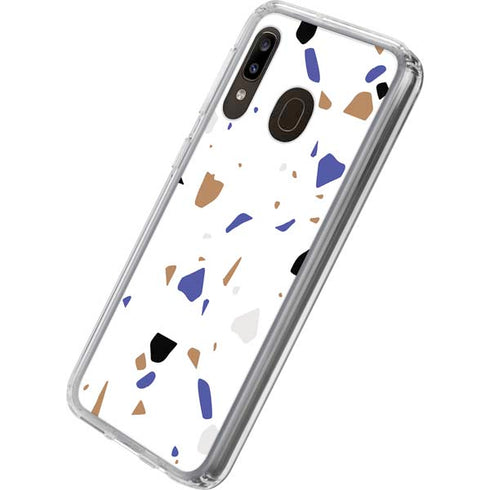 White Terrazzo Galaxy A20 Clear Case
