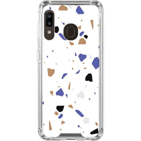 White Terrazzo Galaxy A30 Clear Case
