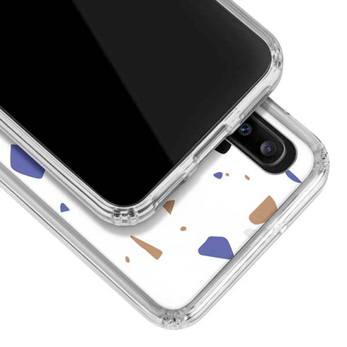 White Terrazzo Galaxy A30 Clear Case