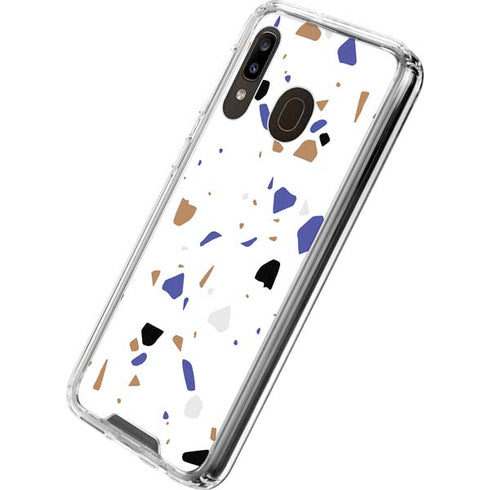 White Terrazzo Galaxy A30 Clear Case