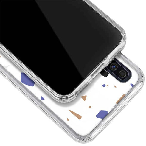 White Terrazzo Galaxy A50 Clear Case