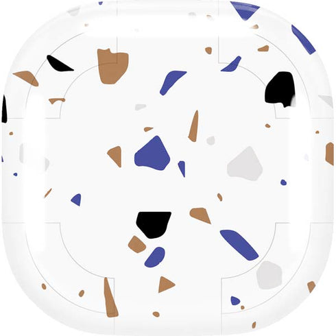 White Terrazzo Galaxy Buds Live Skin