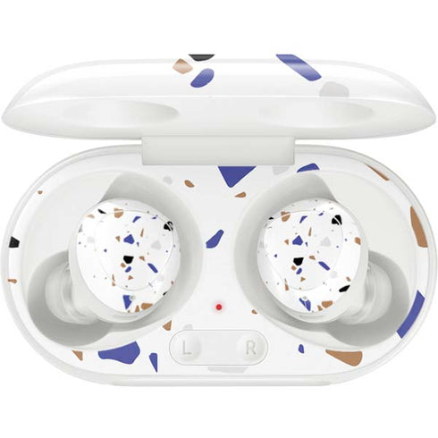 White Terrazzo Galaxy Buds Plus Skin
