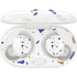 White Terrazzo Galaxy Buds Plus Skin