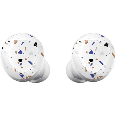White Terrazzo Galaxy Buds Plus Skin