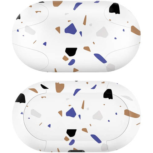 White Terrazzo Galaxy Buds Skin