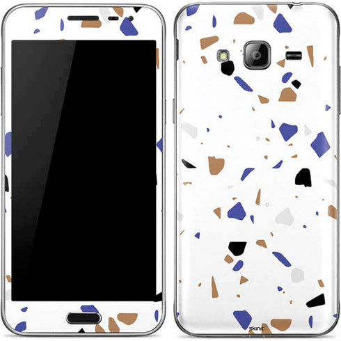 White Terrazzo Galaxy J3 Skin