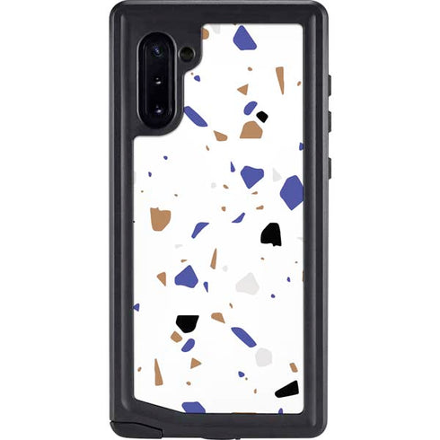 White Terrazzo Galaxy Note 10 Waterproof Case