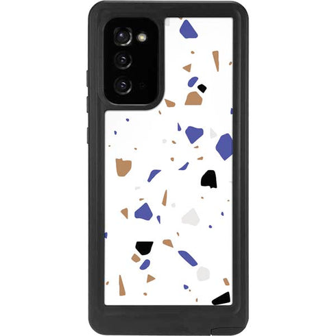White Terrazzo Galaxy Note20 5G Waterproof Case