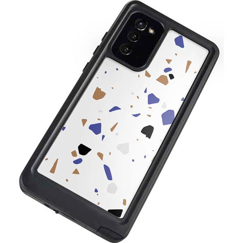 White Terrazzo Galaxy Note20 5G Waterproof Case