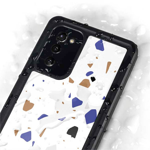 White Terrazzo Galaxy Note20 5G Waterproof Case
