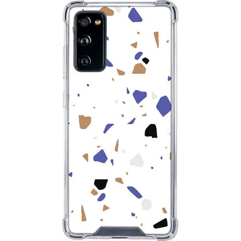 White Terrazzo Galaxy S20 FE Clear Case