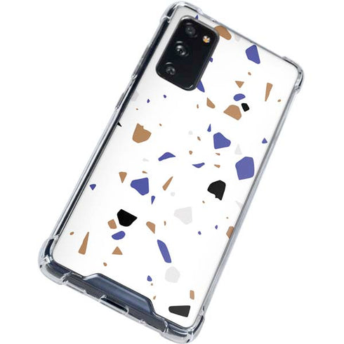 White Terrazzo Galaxy S20 FE Clear Case
