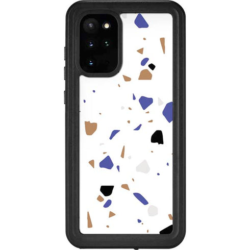 White Terrazzo Galaxy S20 Plus Waterproof Case