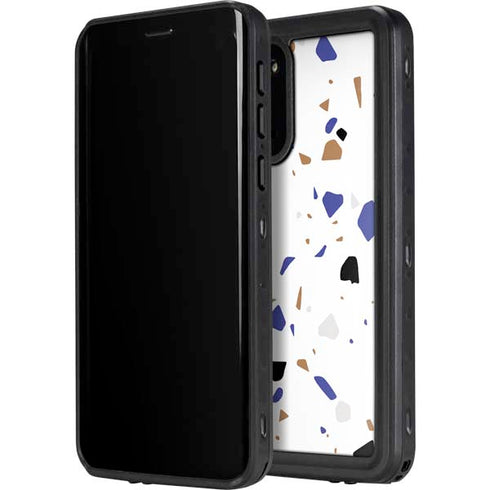 White Terrazzo Galaxy S20 Waterproof Case