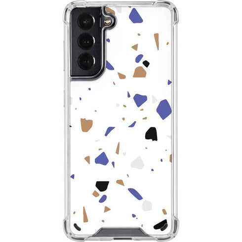 White Terrazzo Galaxy S21 5G Clear Case