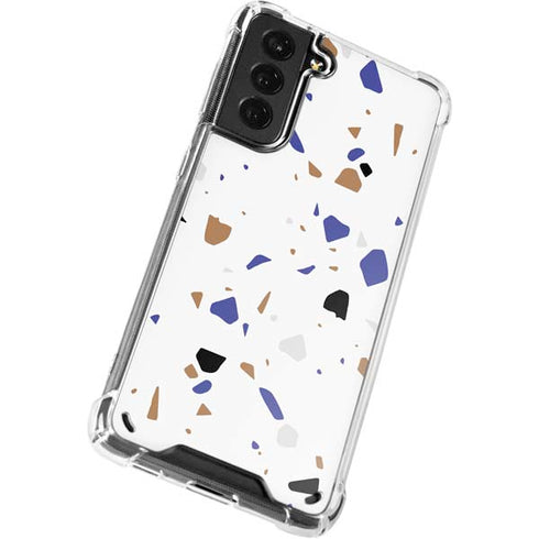 White Terrazzo Galaxy S21 5G Clear Case