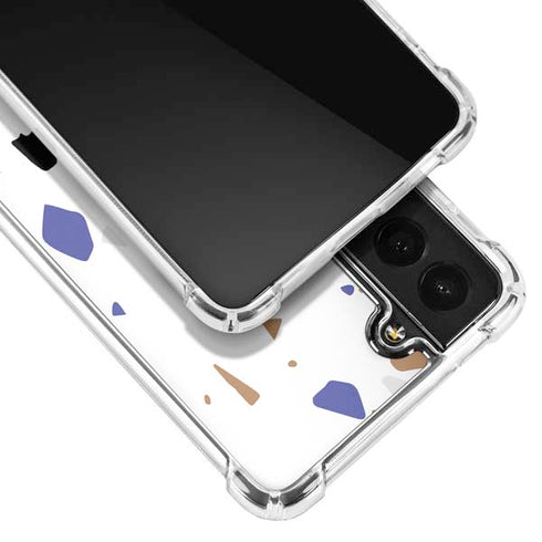 White Terrazzo Galaxy S21 FE Clear Case