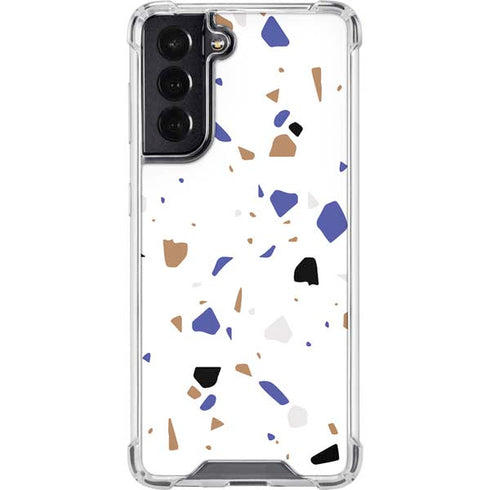 White Terrazzo Galaxy S22 Clear Case
