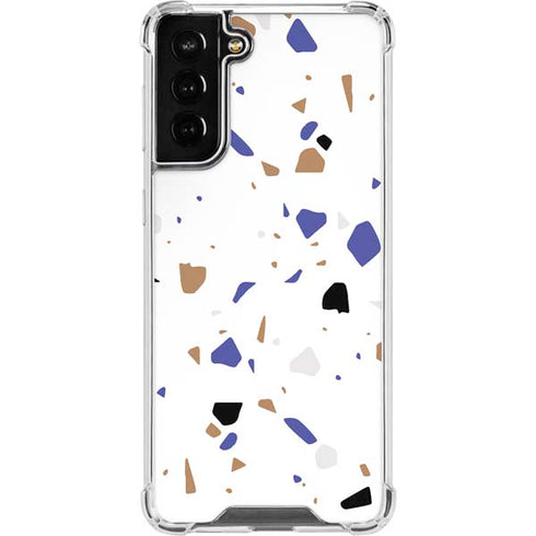 White Terrazzo Galaxy S22 Plus Clear Case