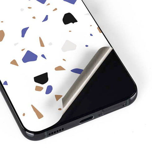 White Terrazzo Galaxy S22 Skin