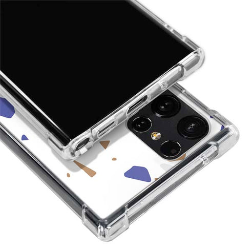 White Terrazzo Galaxy S22 Ultra Clear Case