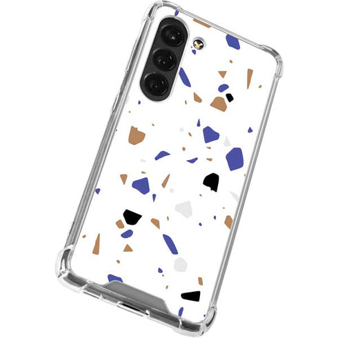 White Terrazzo Galaxy S23 Clear Case