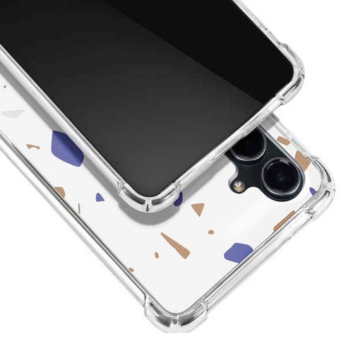 White Terrazzo Galaxy S23 FE Clear Case
