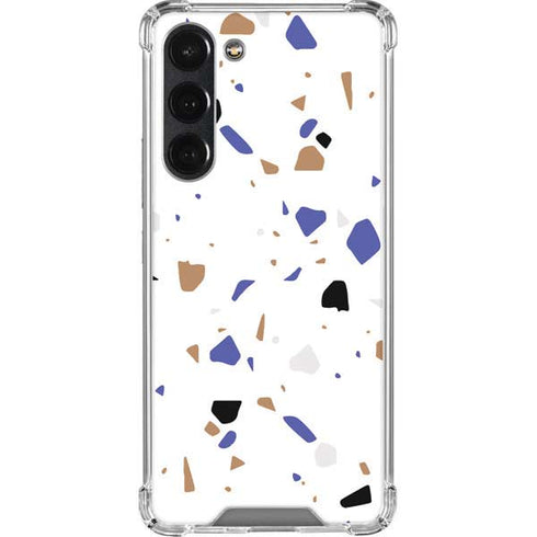 White Terrazzo Galaxy S23 Plus Clear Case