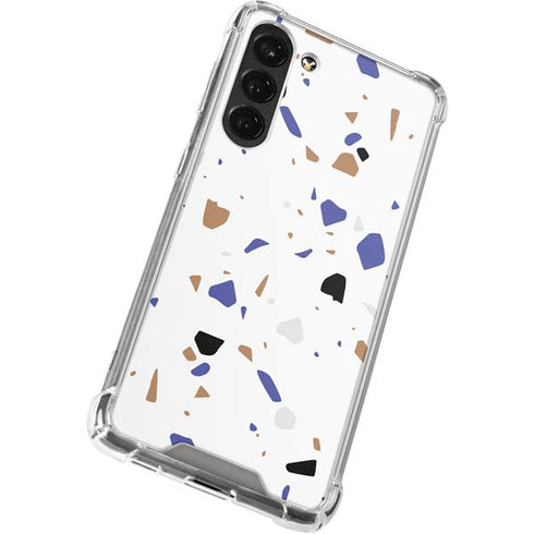 White Terrazzo Galaxy S23 Plus Clear Case