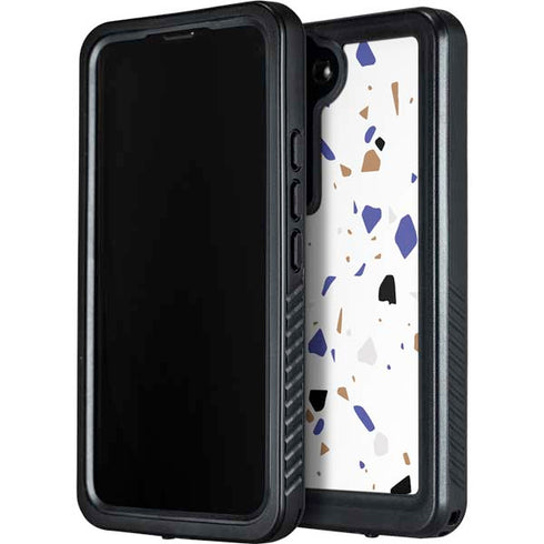 White Terrazzo Galaxy S23 Waterproof Case