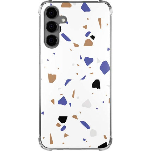 White Terrazzo Galaxy S24 Plus Clear Case