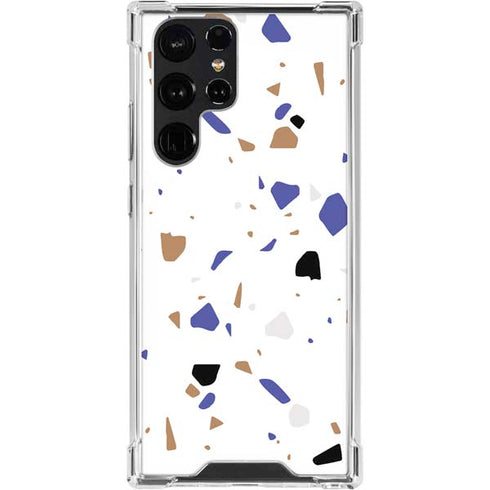 White Terrazzo Galaxy S24 Ultra Clear Case