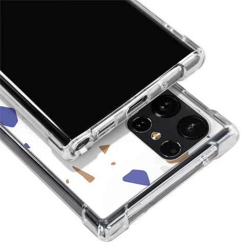White Terrazzo Galaxy S24 Ultra Clear Case