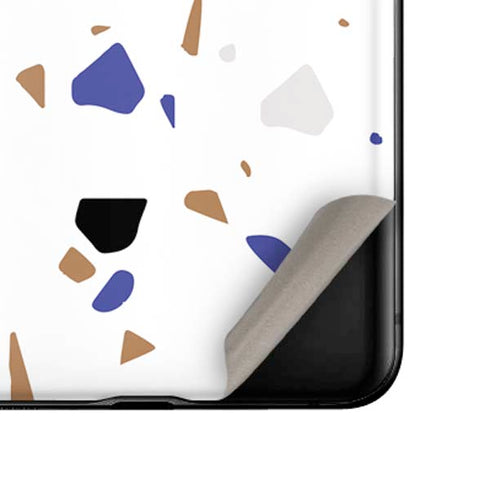 White Terrazzo Galaxy Z Flip Skin